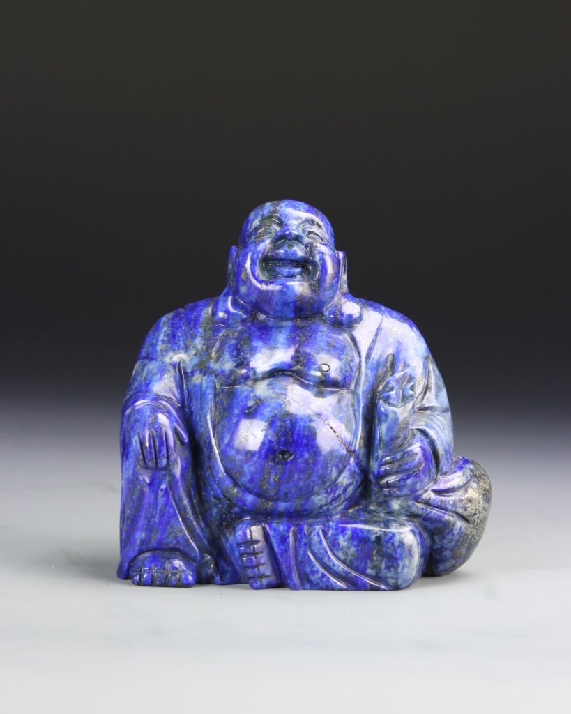 Chinese Lapis Stone Buddha Statue (1 of 4)
