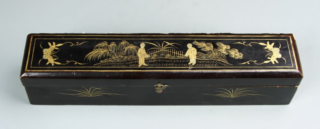 Chinese Silk and Lacquer Fan (1 of 4)