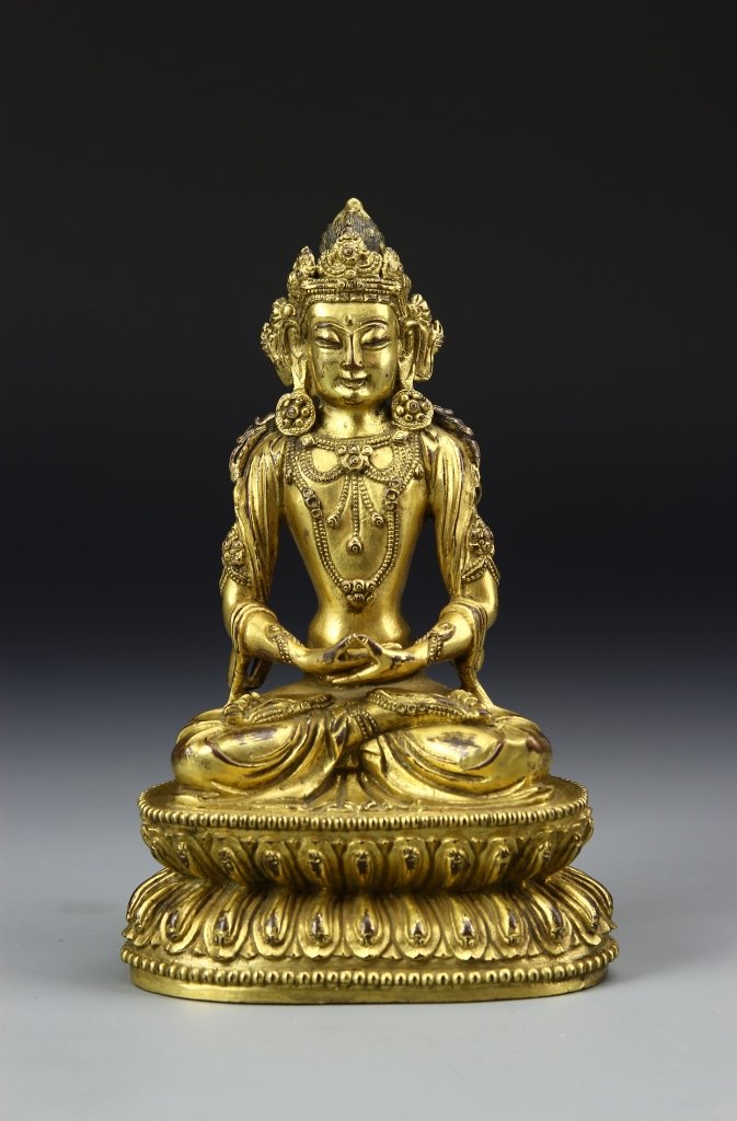 Chinese Gilt Bronze Buddha (1 of 9)