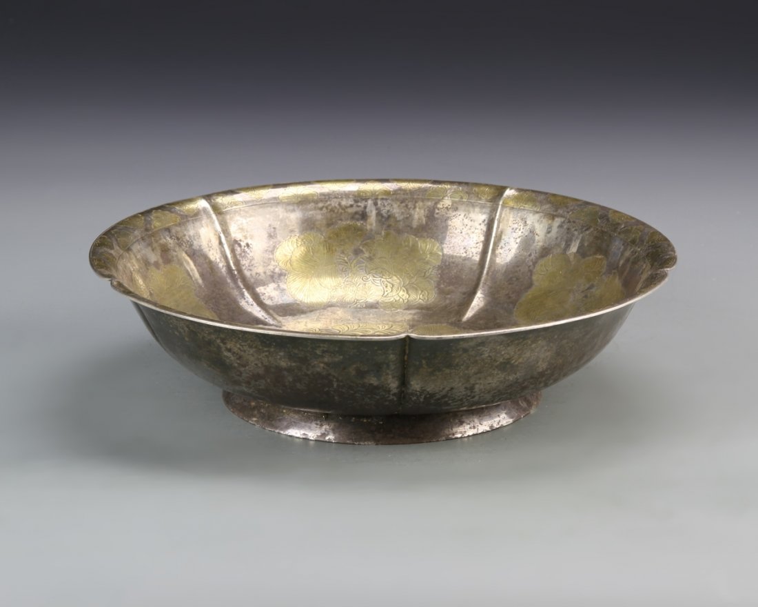 Chinese Gilt and Silver Bowl (1 of 3)