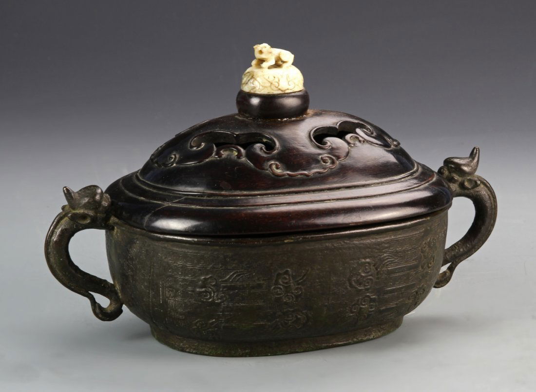 Chinese Bronze Covered Censer (1 of 1)