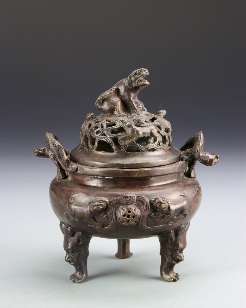 Chinese Bronze Tripod Censer (1 of 5)