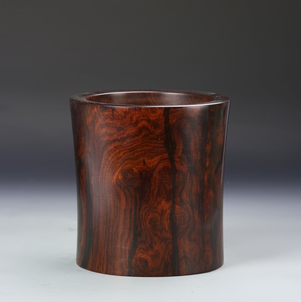 Chinese Zitan Brush Pot (1 of 7)