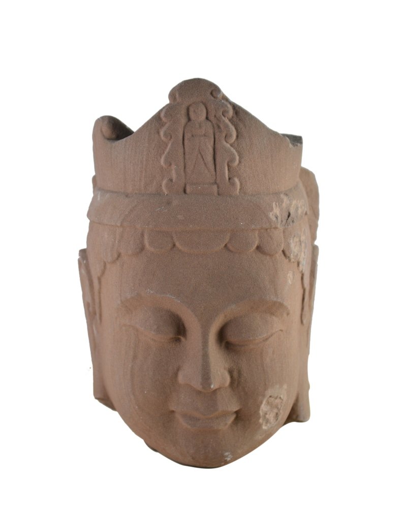 Chinese Stone Buddha Head (1 of 3)