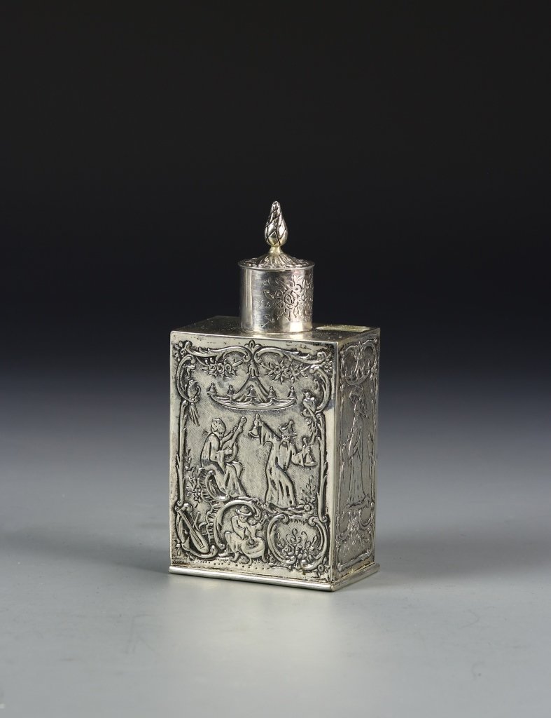 Chinese Silver Tea Caddy (1 of 3)