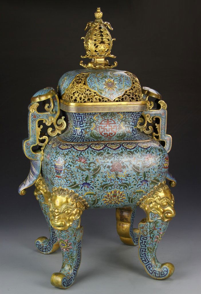 Magnificent Chinese Cloisonne Censer (1 of 10)