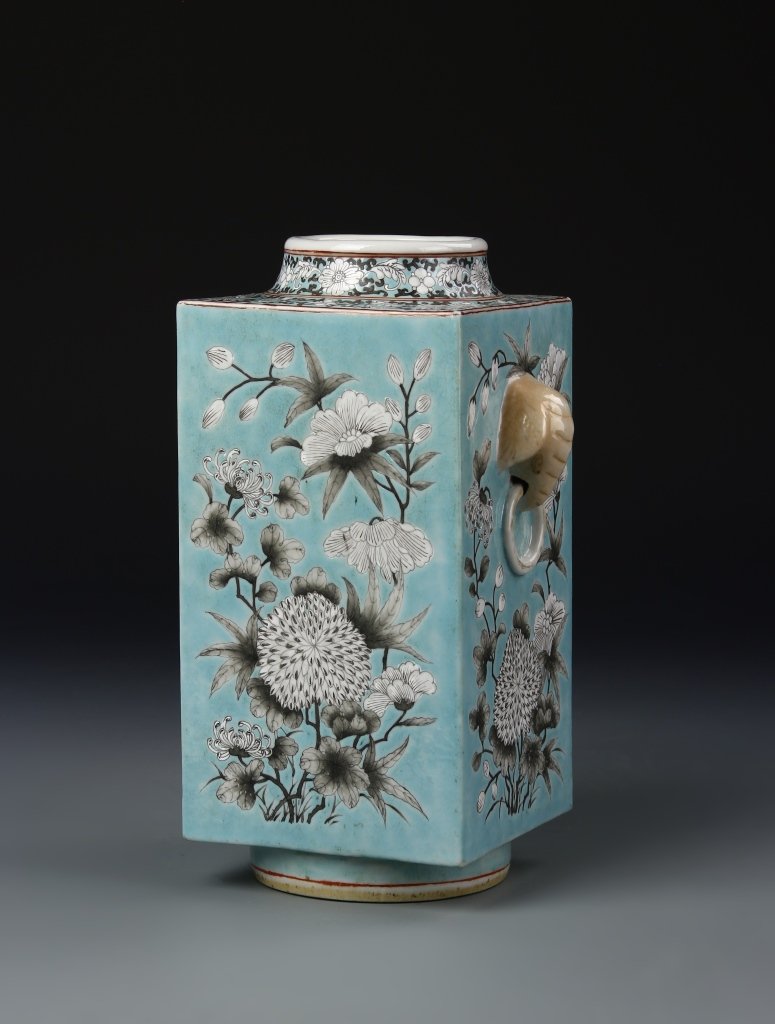 Chinese Famille Rose Cong Vase (1 of 6)