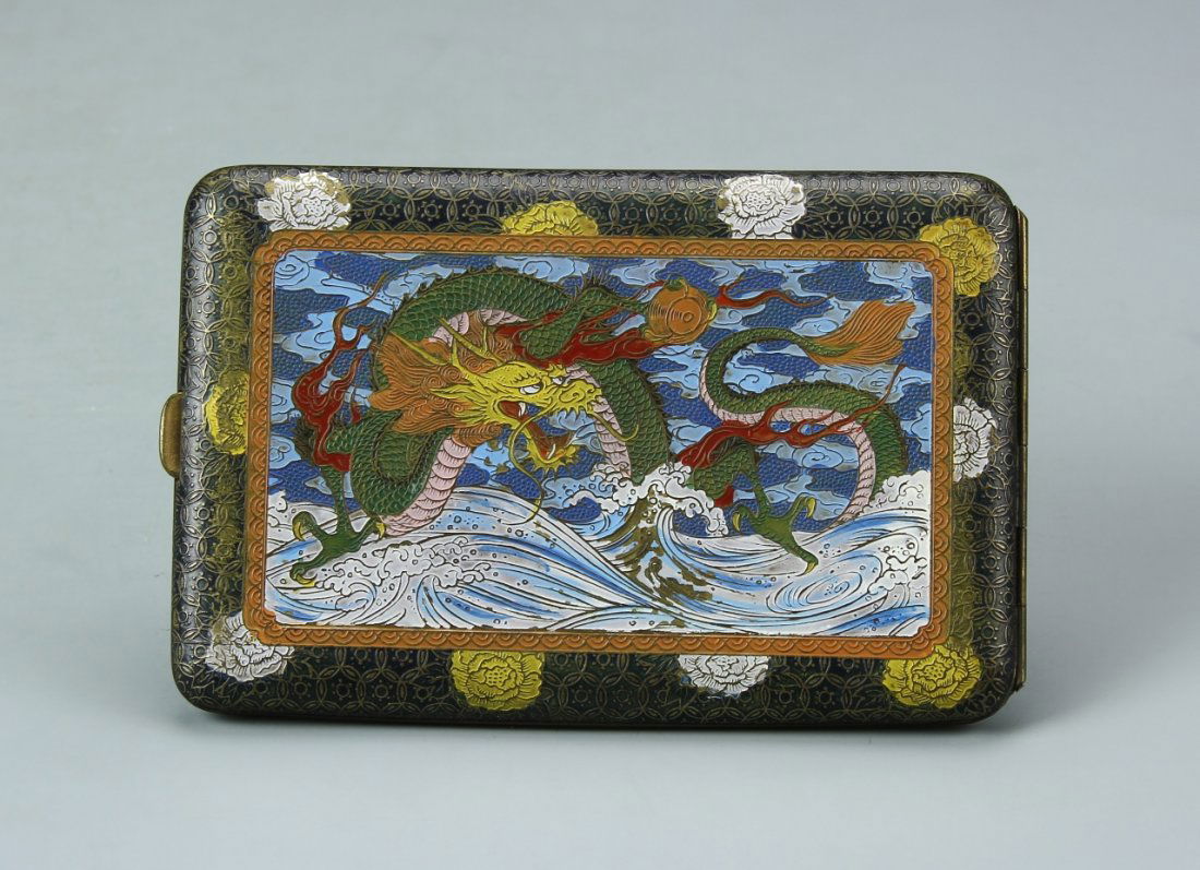 Japanese Cloisonne Cigarette Box (1 of 4)