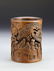 Chinese Carved Box Wood Brush Pot