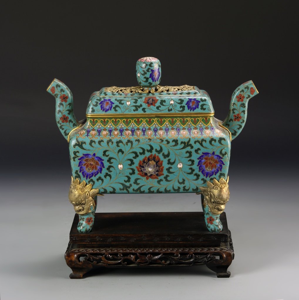Chinese Cloisonne Censer (1 of 8)