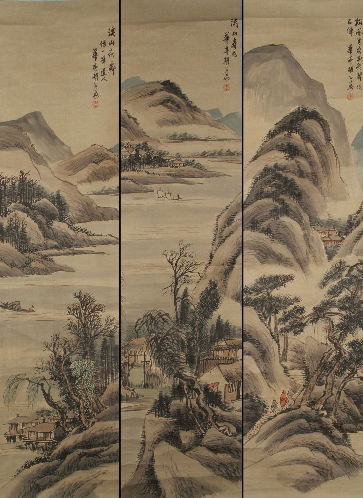 Three Chinese Scroll Paintings (1 of 7)