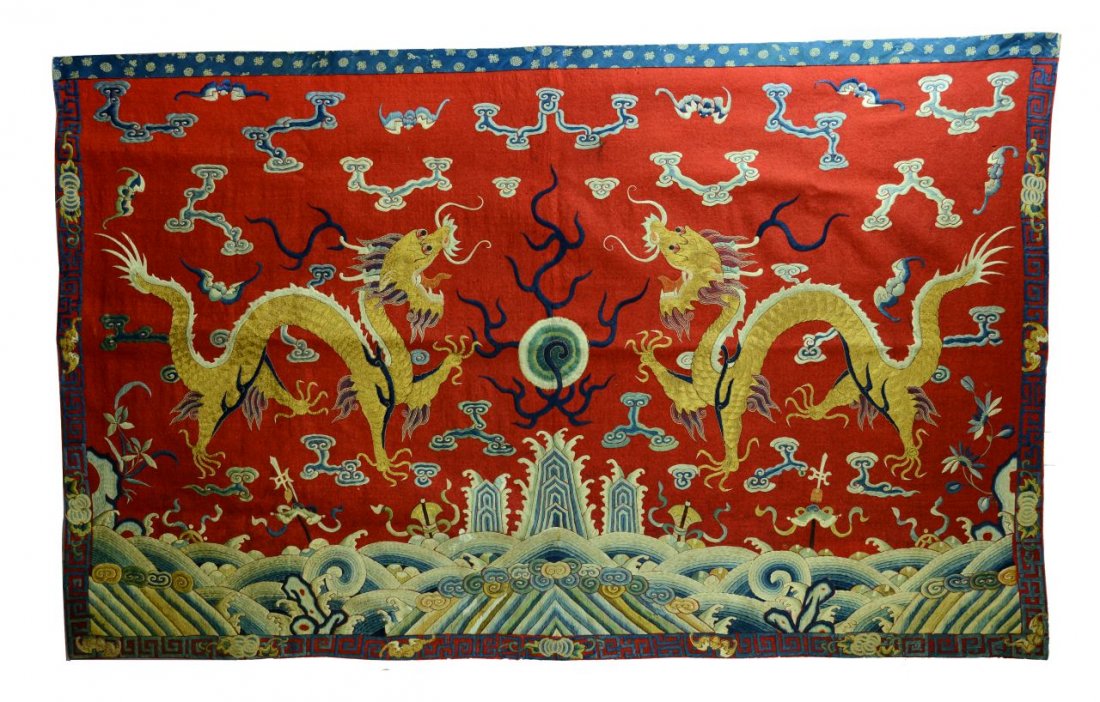 Chinese Silk Embroidered Panel (1 of 6)