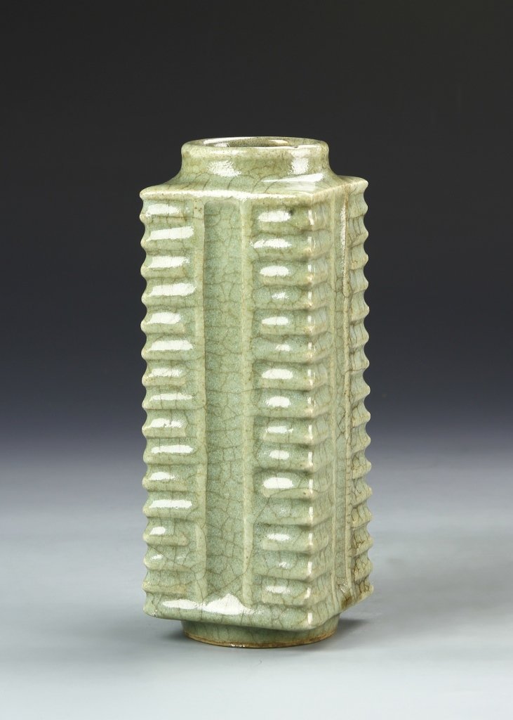 Chinese Celadon Cong Vase (1 of 5)