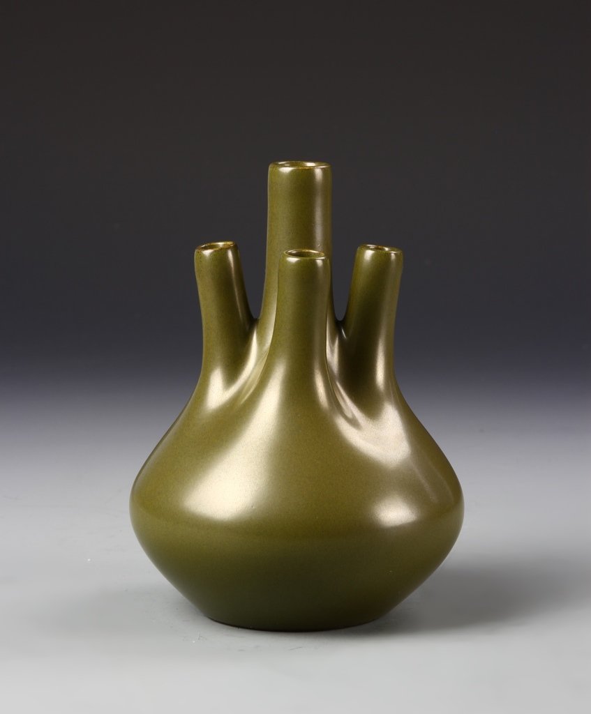 Chinese Teadust Five Tube Vase (1 of 5)