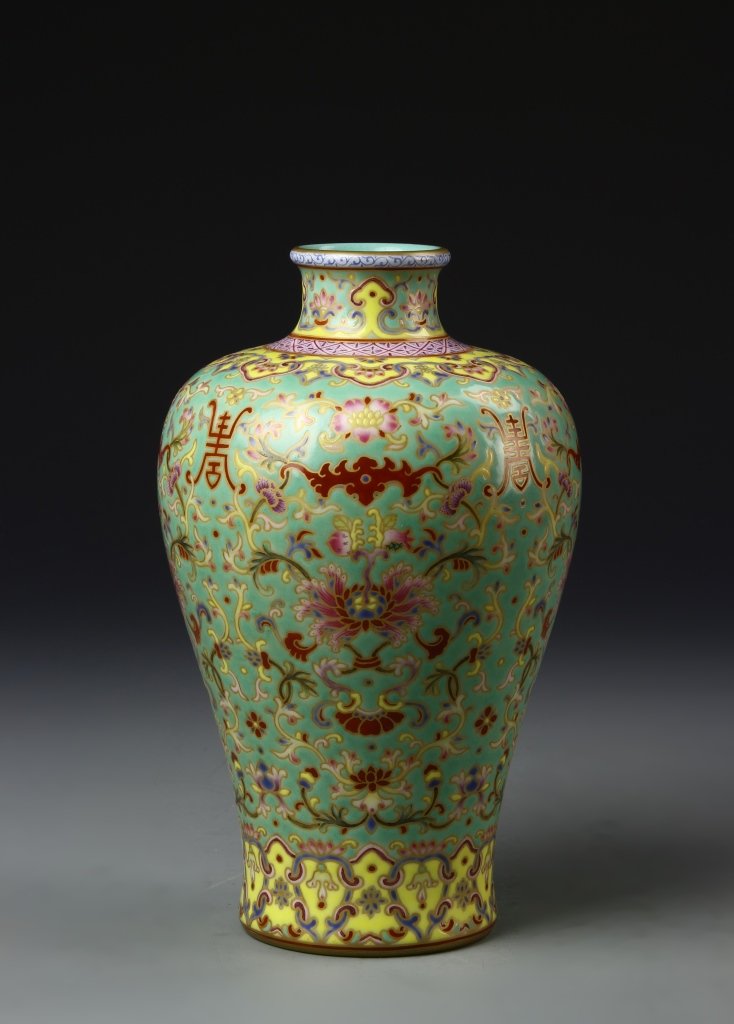 Chinese Famille Rose Meiping Vase (1 of 5)