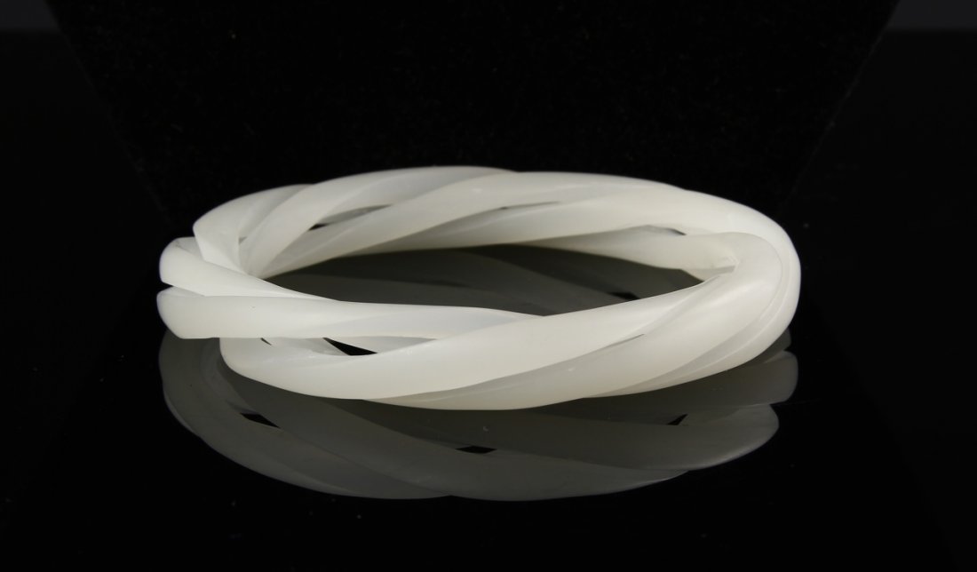 Chinese White Jade Bangle (1 of 2)