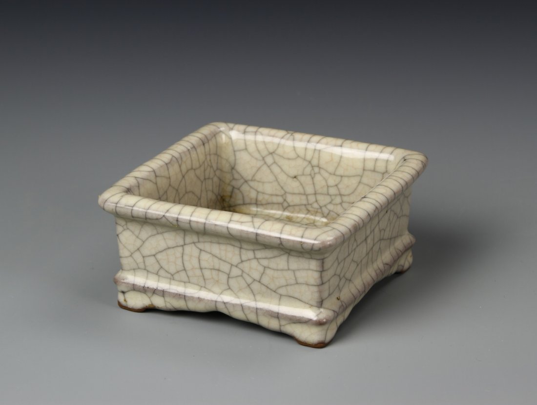 Chinese Geyao Square Brush Pot (1 of 7)