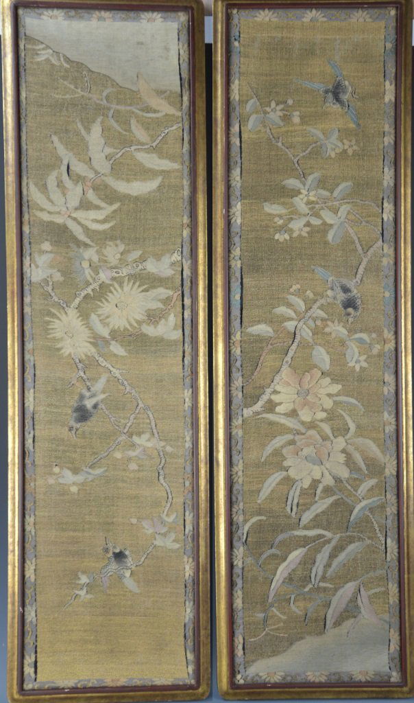 Pair of Chinese Framed Kesi Panels (1 of 5)