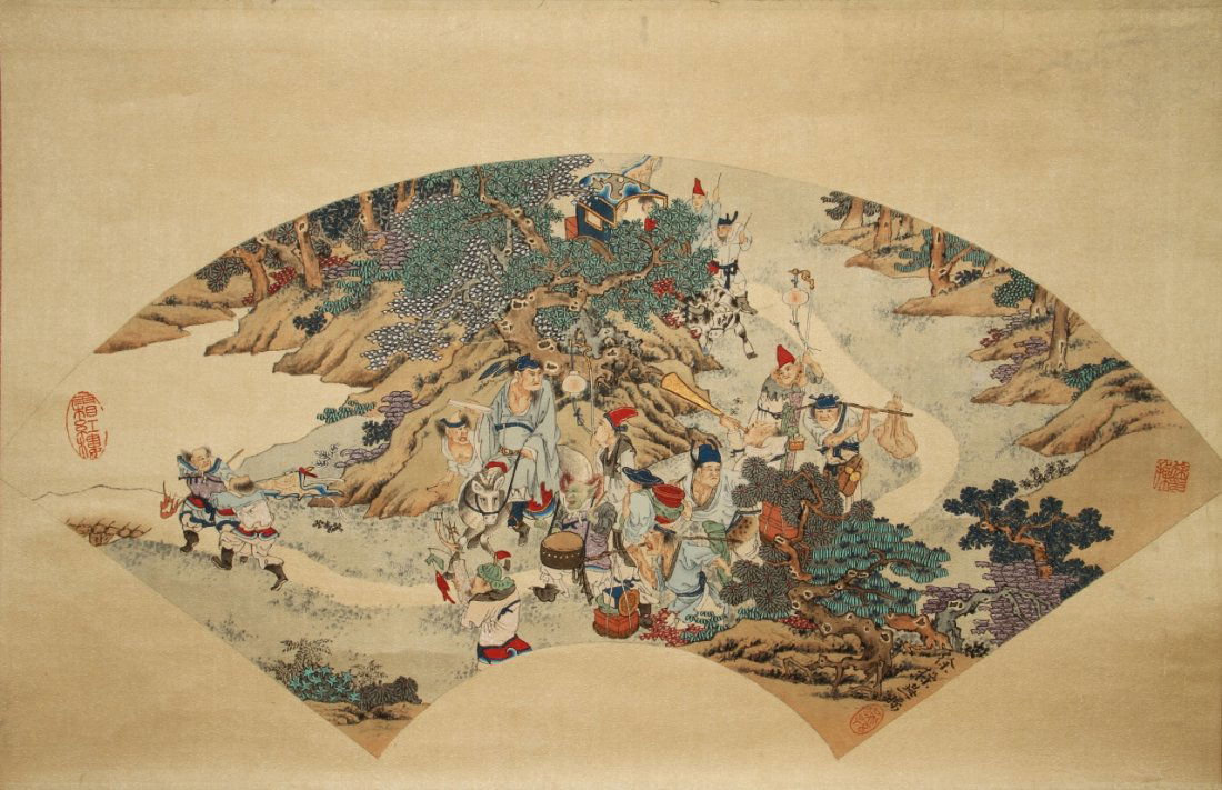 Chinese Scroll Fan Painting (1 of 3)