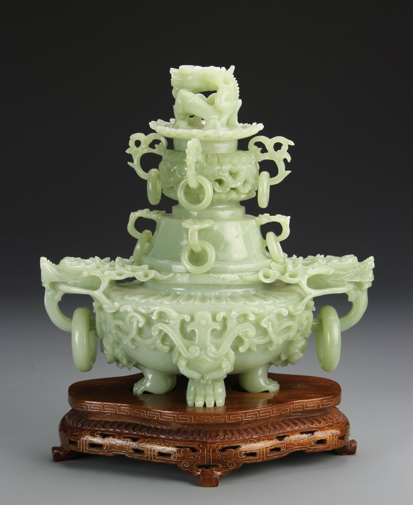 Chinese Jade Carved Censer (1 of 1)