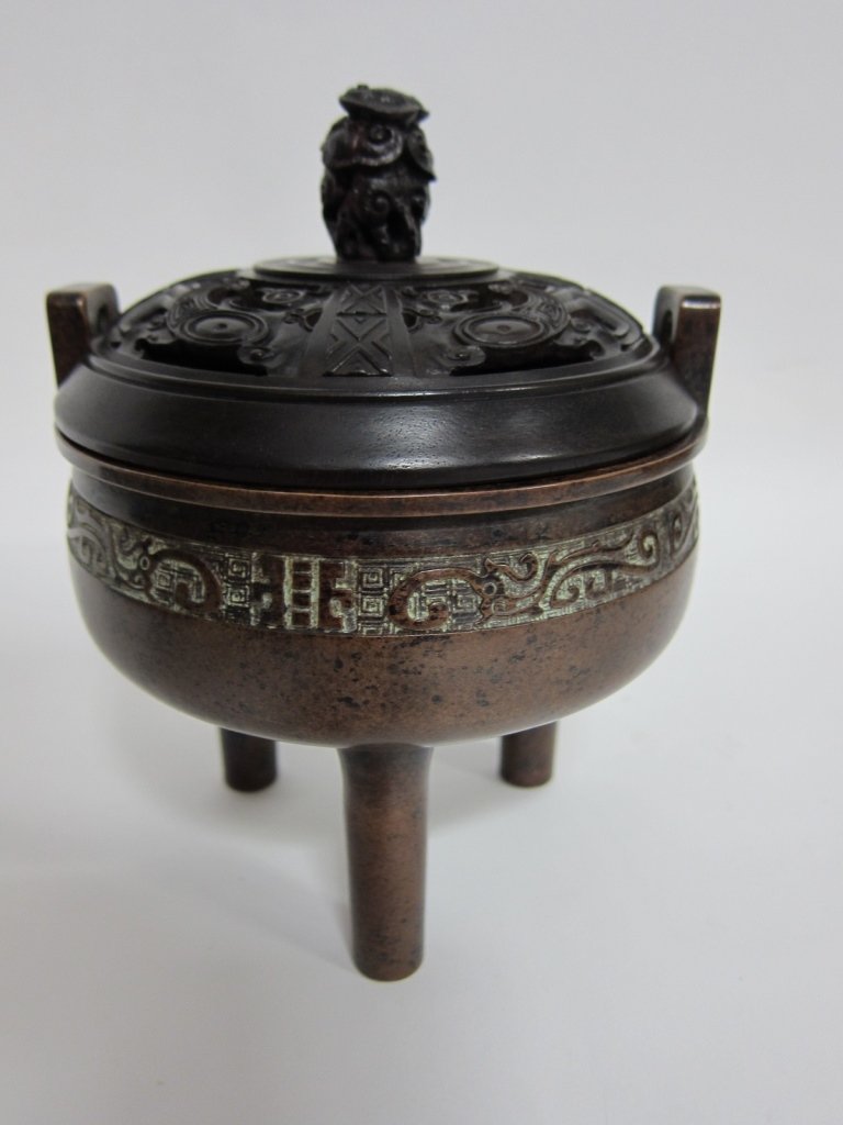 Chinese Bronze Tripod Censer (1 of 10)