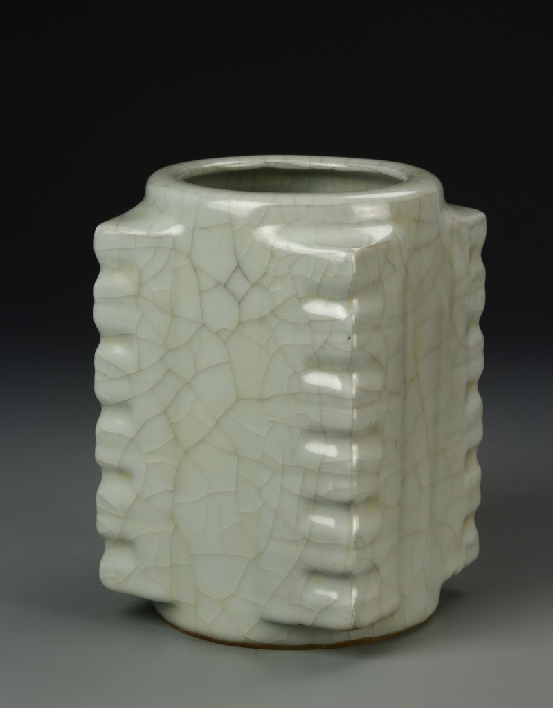 Chinese Celadon Square Cong Vase (1 of 5)