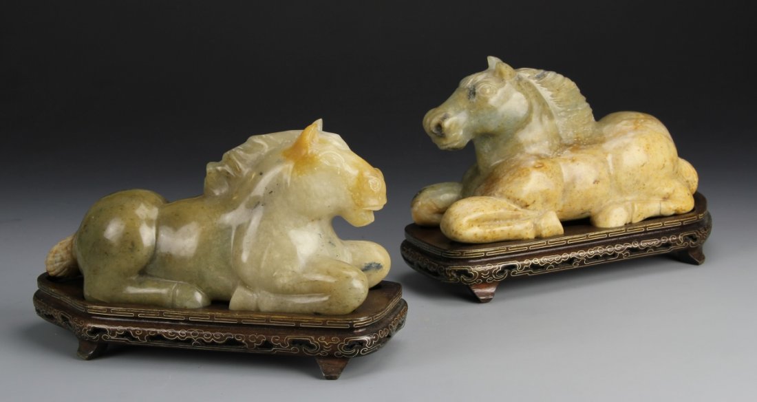 Pair of Chinese Jade Horses (1 of 10)
