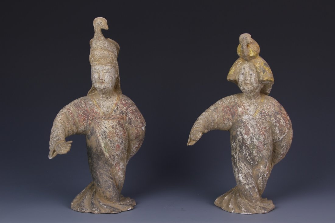 Two Chinese Tang Dynasty Musician Figures (1 of 9)
