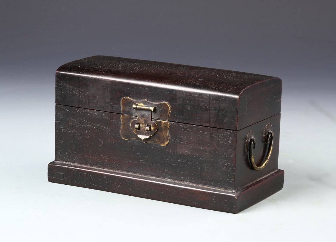 Chinese Zitan Wood Scholars Box (1 of 5)