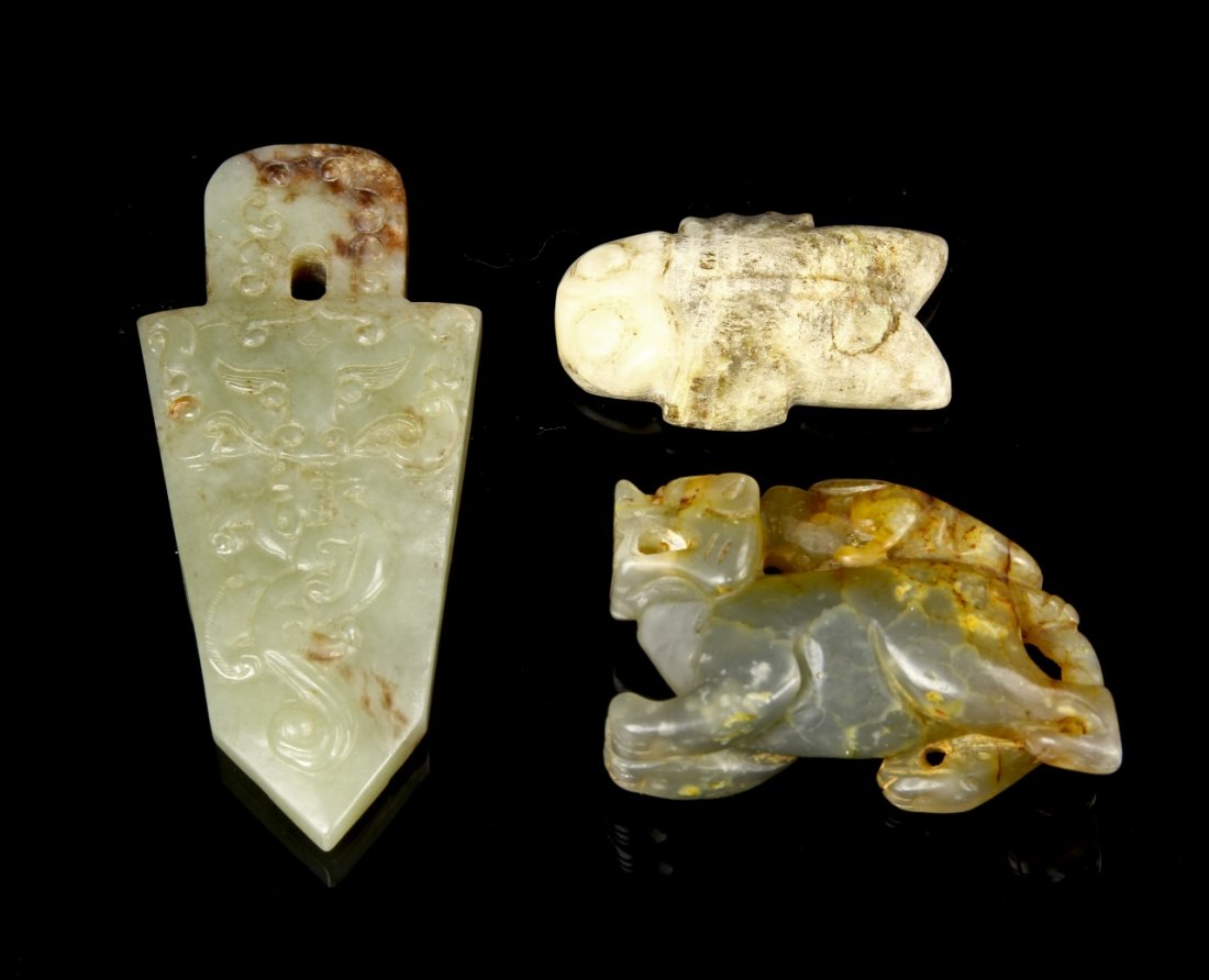 Three Chinese Jade Pendants (1 of 2)