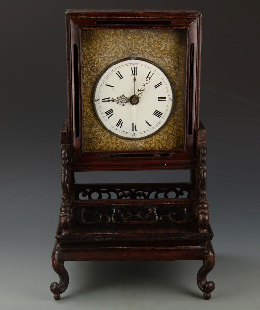 Chinese Wooden Framed Clock (1 of 6)