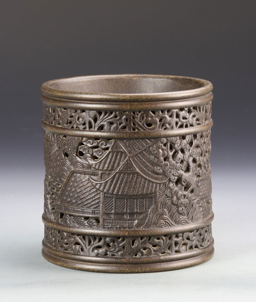 Chinese Yixing Brush Pot (1 of 3)