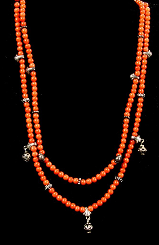 Chinese Coral Beaded Necklace (1 of 4)