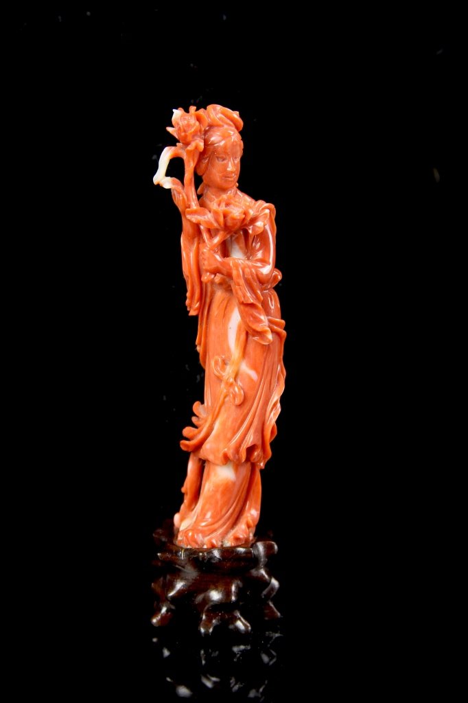 Chinese Coral Lady Figure (1 of 6)