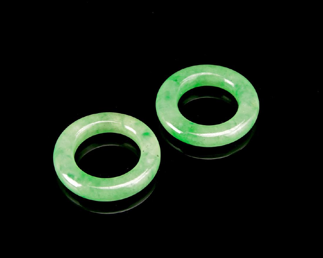 Pair Of Chinese Jadeite Earrings (1 of 2)