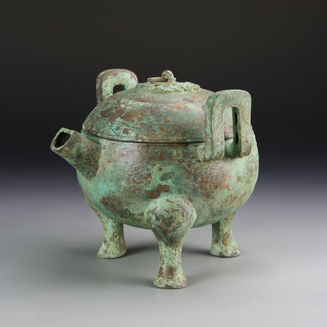 Chinese Bronze Tripod Vessel (1 of 5)
