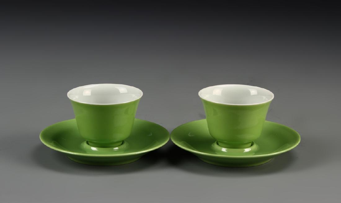 Pair of Chinese Famille Rose Teacups (1 of 5)