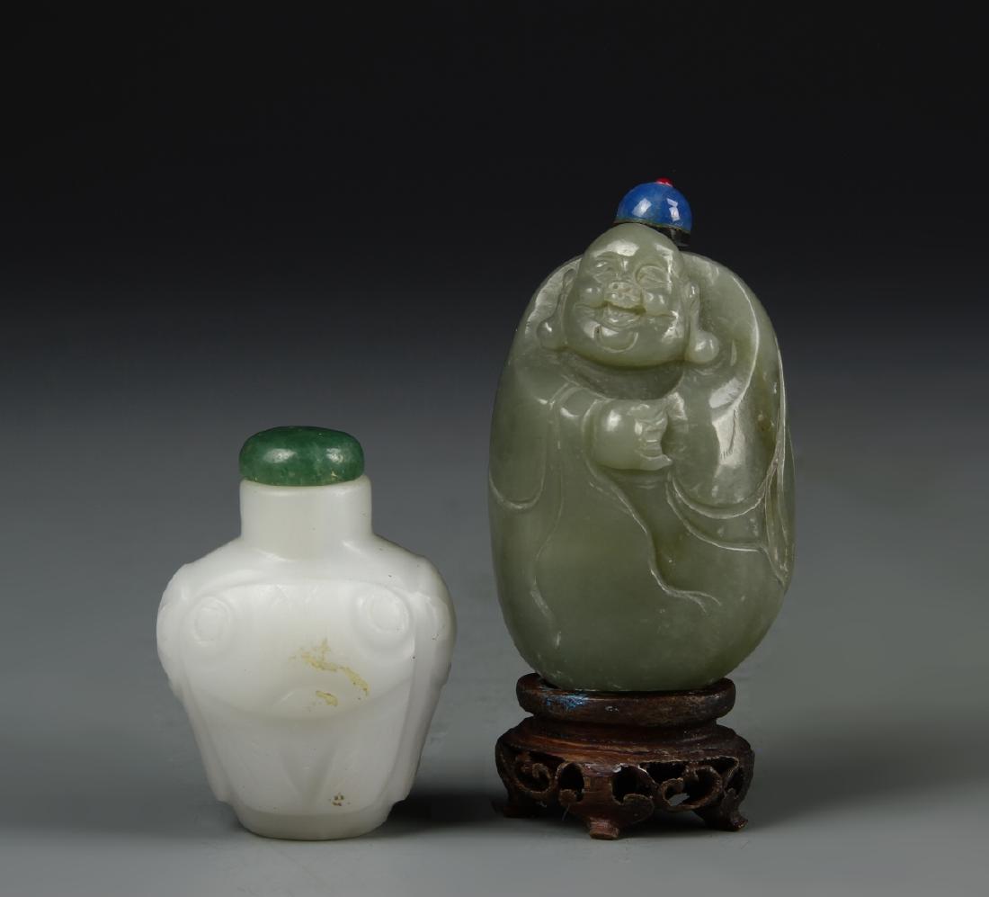 Two Chinese Jade Snuff Bottles (1 of 3)