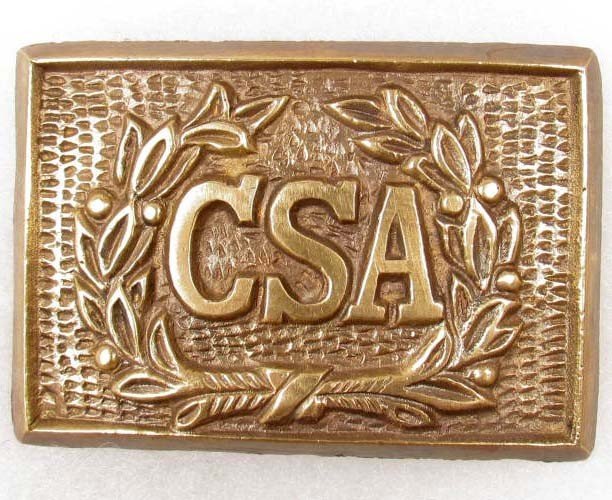Civil War Brass CSA Confederate Belt Buckle: You are bidding on a Civil War Brass CSA Confederate Belt Buckle. Thank you for viewing this lot.