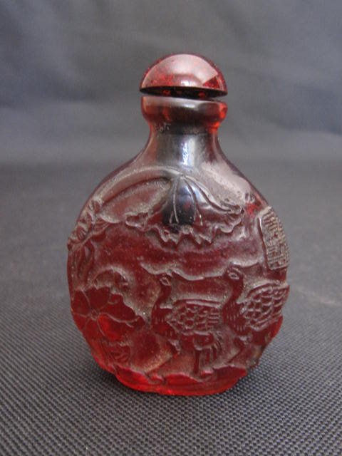 Chinese Amber Snuff Bottle