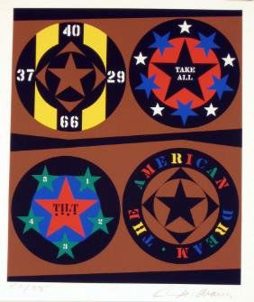 Robert Indiana, "The American Dream": Artist: Robert Indiana Title: The American Dream Year: 1997 Medium: Silkscreen Edition: Edition Of 395 Signed: Hand signed in pencil Dimensions: 19h x 16w in