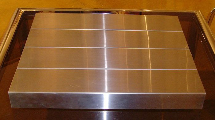 Donald Judd, "Untitled, from Ten from Leo Castel: Artist: Donald Judd Title: Untitled, from Ten from Leo Castelli Year: 1967 Medium: Folded Stainless Steel Multiple Edition: Edition of 200 Signed: Signed and numbered on the verso Dimen