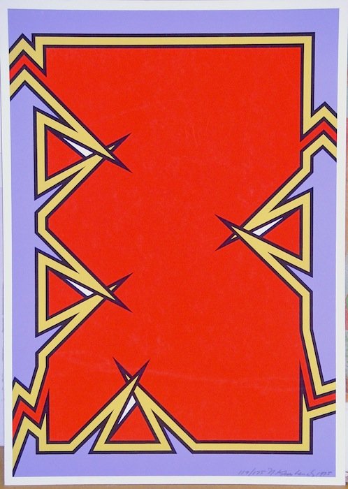 Nicholas Krushenick, "Boston Tea Party": Artist: Nicholas Krushenick Title: Boston Tea Party Year: 1975 Medium: Silscreen Edition: Edition Of 175 Signed: Hand signed in pencil Dimensions: 26h x 18.25w in