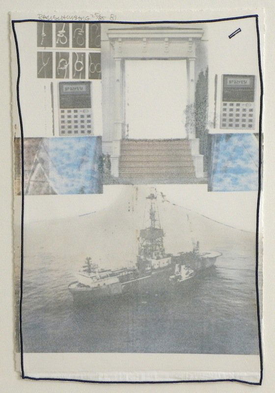 Robert Rauschenberg, "Arcanum VII": Artist: Robert Rauschenberg Title: Arcanum VII Year: 1981 Medium: Silkscreen/silk Collage/ Water Color Edition: 54/85 Signed: Hand signed in pencil Dimensions: 22.5h x 15.75w in