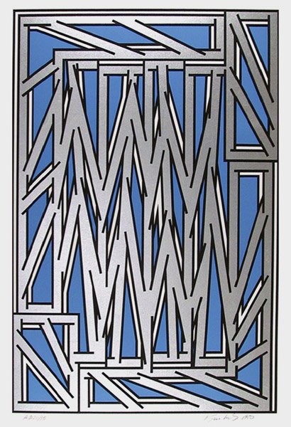 Nicholas Krushenick, "Grill": Artist Name: Nicholas Krushenick Title: Grill Year: 1980 Edition: Edition Of 200 Medium: Silkscreen Dimensions: 40h x 34w x 0d in Signed: Signed in pencil