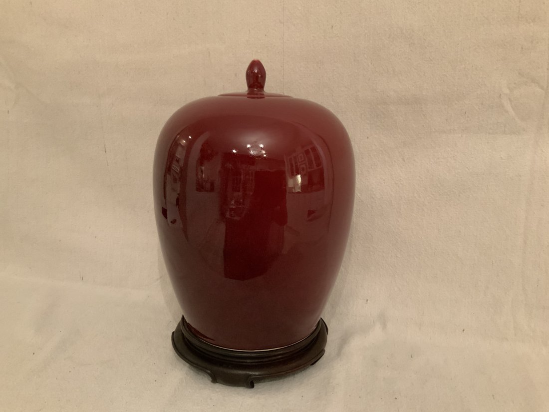 Chinese Oxblood Glazed Porcelain Jar (1 of 5)