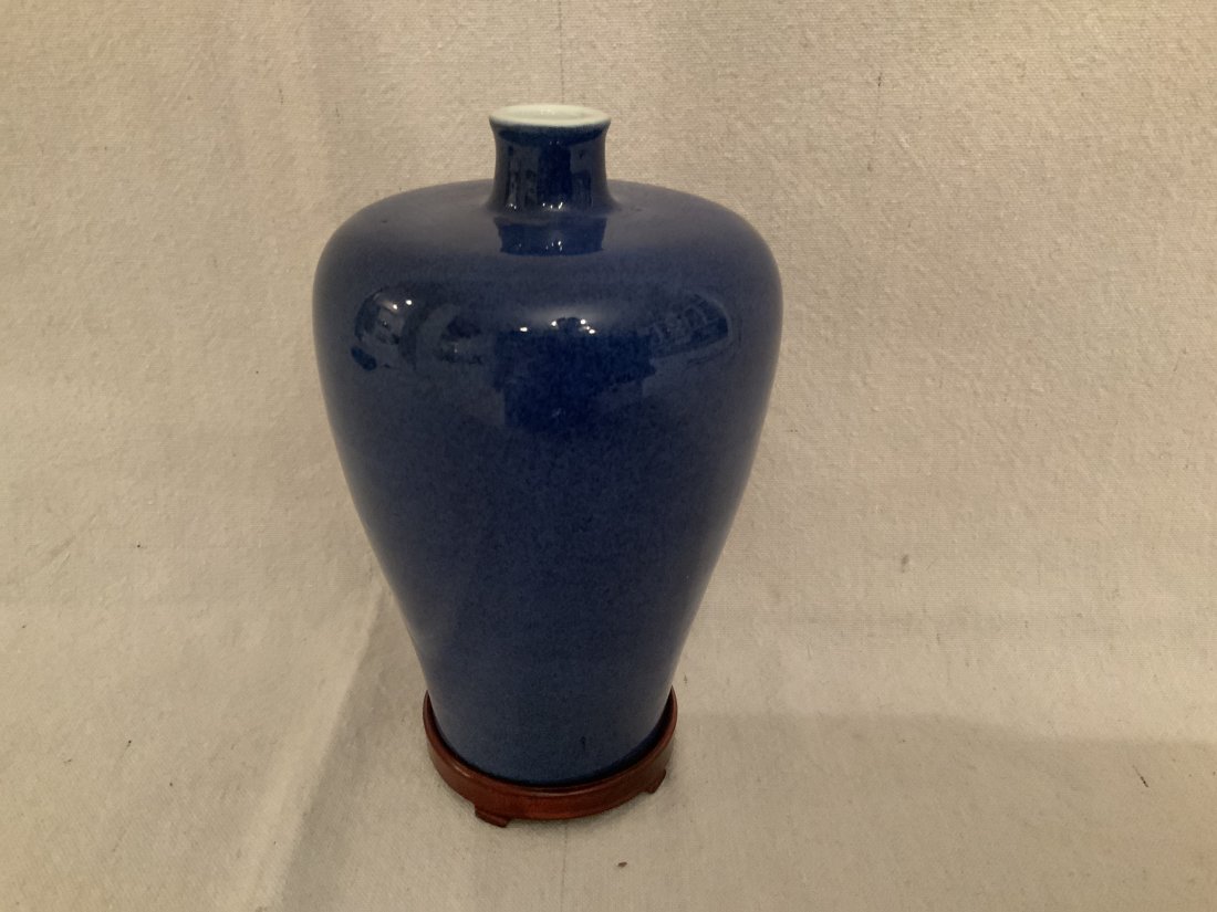 Chinese Blue Monochrome Porcelain Vase (1 of 4)