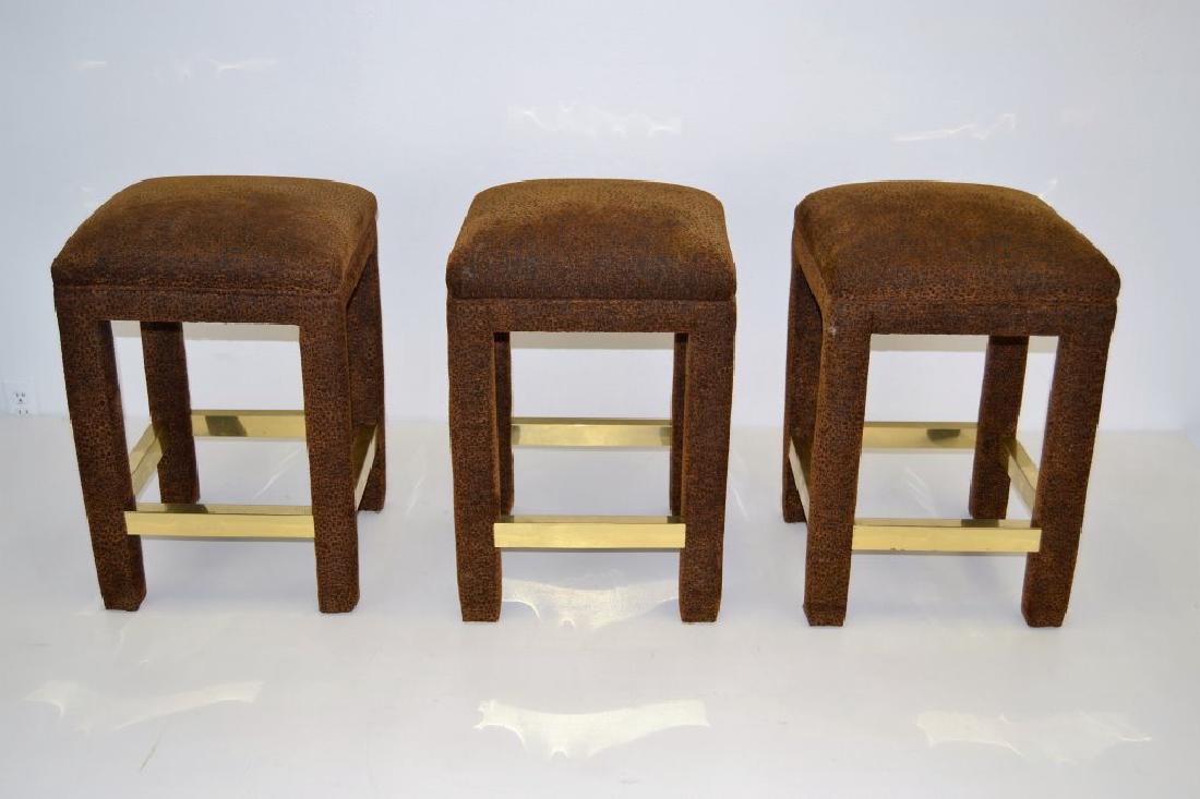 Karl Springer Style Bar Stool Set (1 of 3)