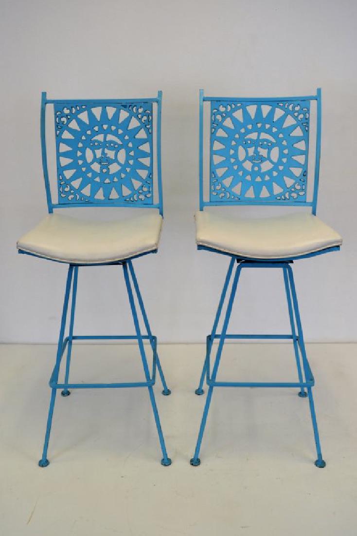 Arthur Umanoff Bar Stools: 47 in H - 31 in Seat Height - 16 in W - 15 in D