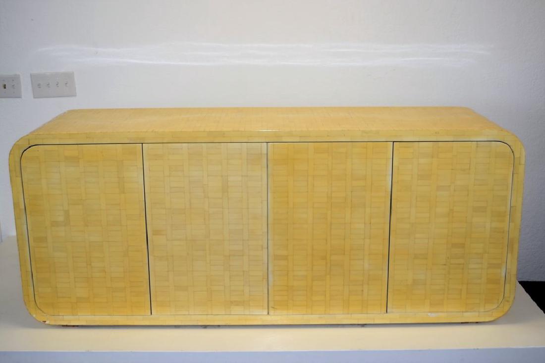 Enrique Garcel Bone Veneer Cabinet: 72 in L - 20 in D - 29.75 in H